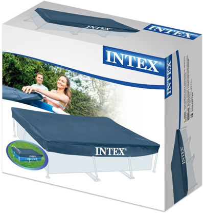 Image de Bâche Protection Pour Piscine Rectangulaire Tubulaire 3M X 2M Intex - 28038