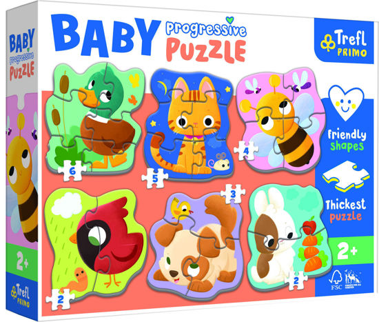 Image de Puzzle Baby Progressive Animals 44003