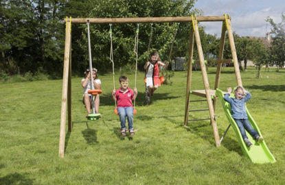 Image de PORTIQUE BOIS + TOBOGGAN M TUTTI J-16595P4  L3.2 m x P3.04 m x Haut. 2.3 m