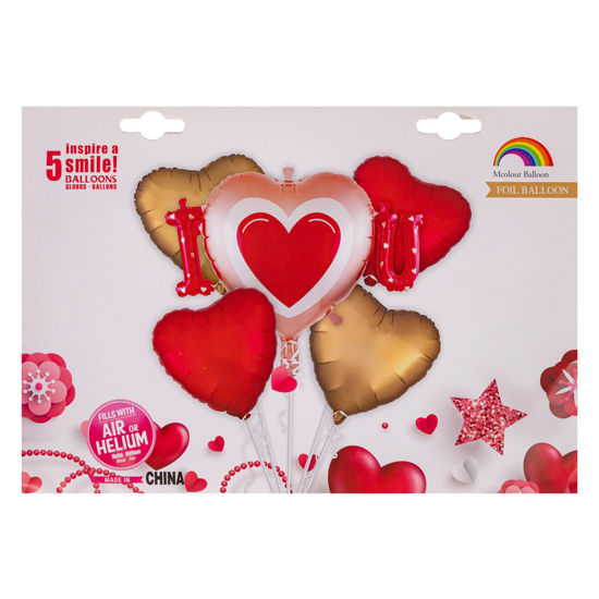 Image de 5 SMILE BALLONS LOVE