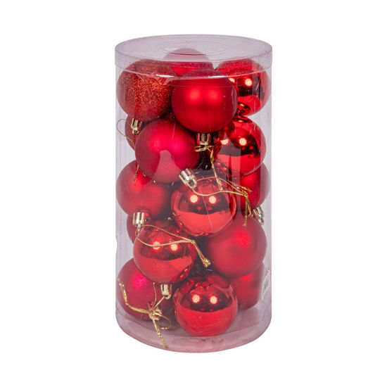 Image de COFFRET 20 BOULES ROUGE GM