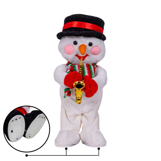 Image de PELLUCHE HOMME DE NEIGE MUSICAL