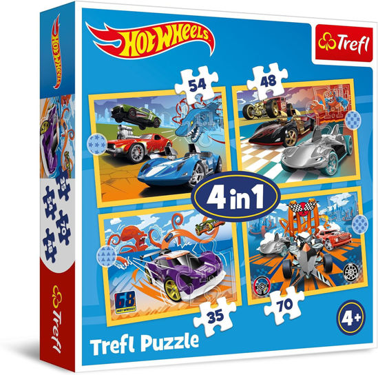 Image de Puzzle 4in1 Hot Wheels vehicles 34627