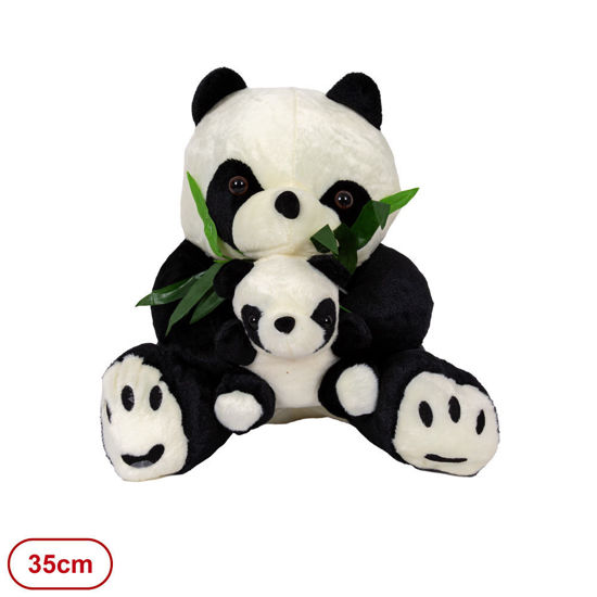 Image de PELUCHE PANDA ET PETIT CAB421 0670-5