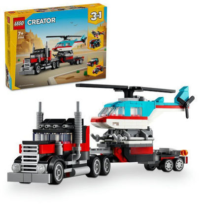 Image de LEGO LE CAMION REMORQUE AVEC HELICOPTERE 31146