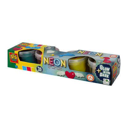Image de Pâte à Modeler - Fluo et brille dans le noir 4x90gr