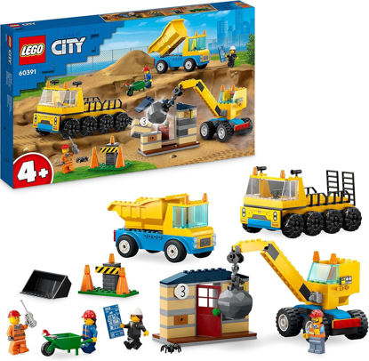 Image de LEGO LES CAMIONS DE CHANITER ET LA GRUE A BOULE DE DEMOLITION 60391