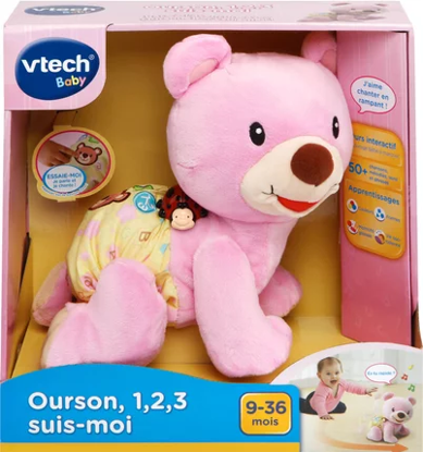 Image de OURSON 1.2.3 SUIS MOI ROSE 181155