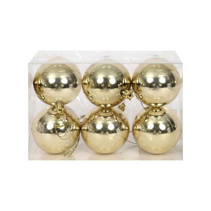 Image de 6 boules décoratives doré
