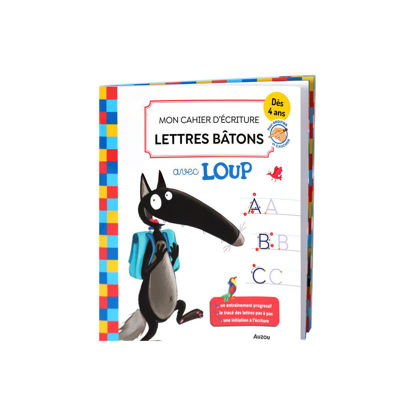 Image de Mon cahier d'écriture lettres batons avec Loup