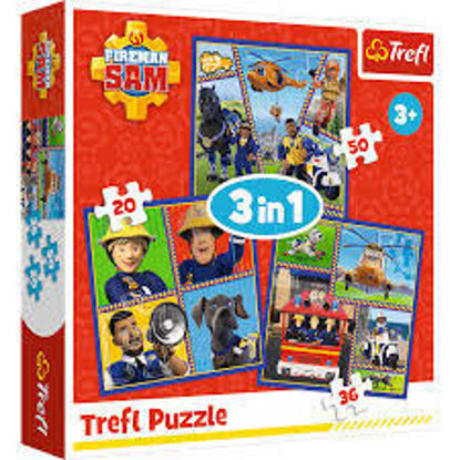 Image de Puzzles 3in1 FIREMAN SAM DAY 34868