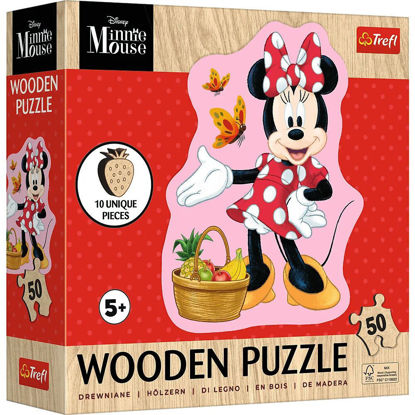 Image de PUZZLES 50 WOODEN CONTOUR PUZZLE HAPPY MINNIE 20279