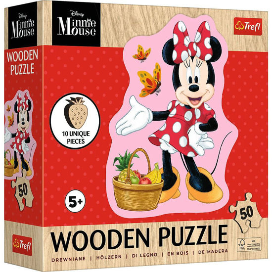 Image de PUZZLES 50 WOODEN CONTOUR PUZZLE HAPPY MINNIE 20279