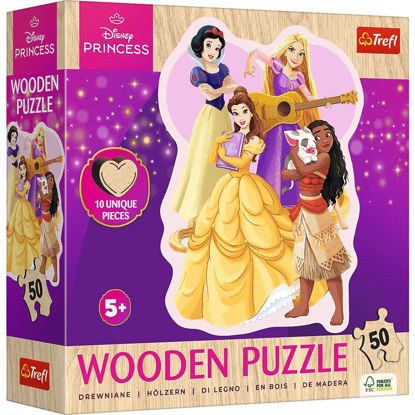 Image de PUZZLES 50 WOODEN CONTOUR PRINCESS 20257