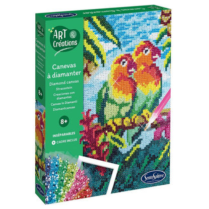 Image de ART CREATION CANEVAS A DIAMANTER INSEPARABLES