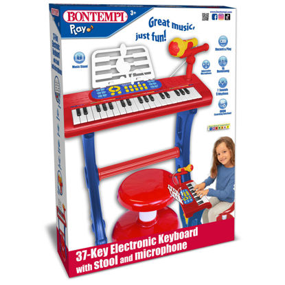 Image de CLAVIER ELECTRONIQUE 37 TOUCHES + MICRO PIEDS ET TABOURET 133720