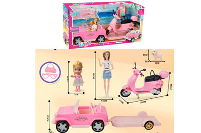 Image de RH 2PCS HARD DOLL AND FREE WHEEL CAR AND MOTOR SET