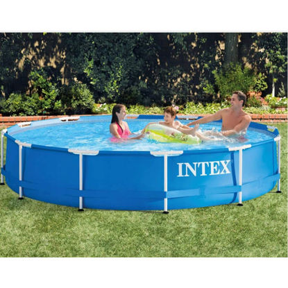 Image de PISCINE INTEX avec Cadre en métal Bleu Sans épurateur  366 x 76 cm REF28210