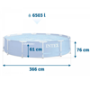 Image de PISCINE INTEX avec Cadre en métal Bleu Sans épurateur  366 x 76 cm REF28210