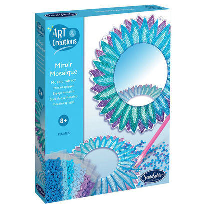Image de ART & CREATIONS - MIROIR MOSAIQUE PLUMES